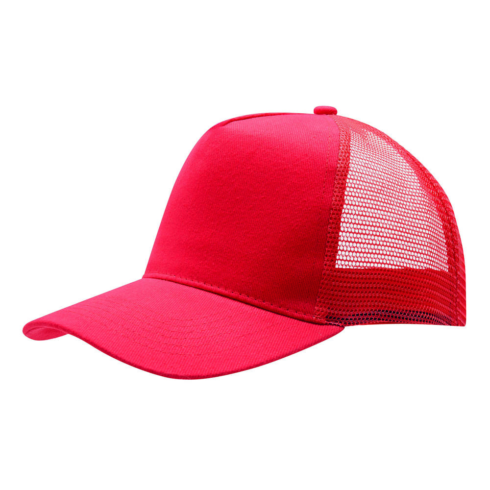 FASTBALL - Cap met 5 panelen - met logo of onbedrukt bestellen - rood
