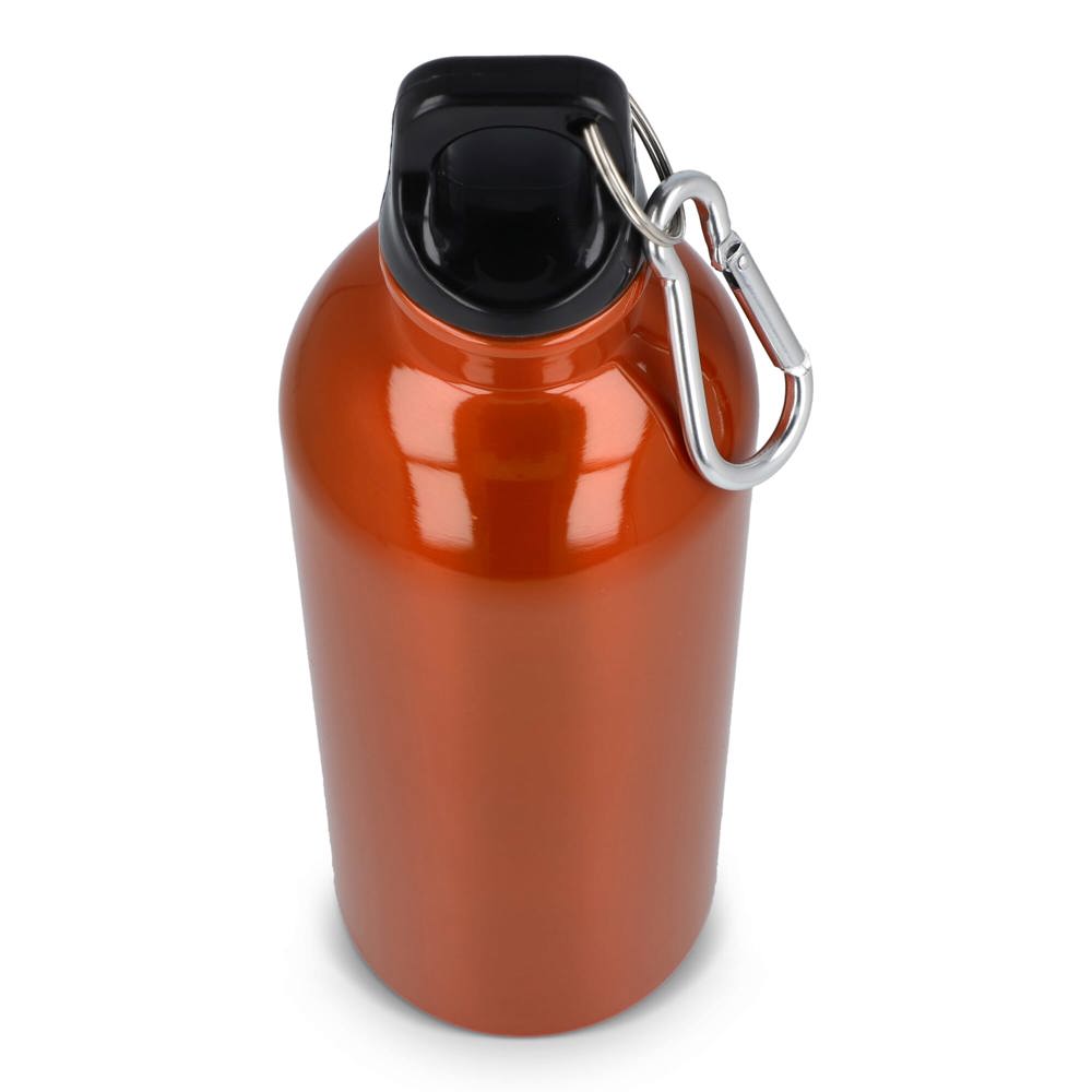 Gerecycled RVS Enkelwandige fles met Karabijnhaak 500ml