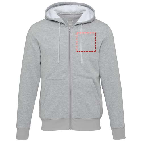 Natron 320 g/m² sherpahoodie met volledige rits