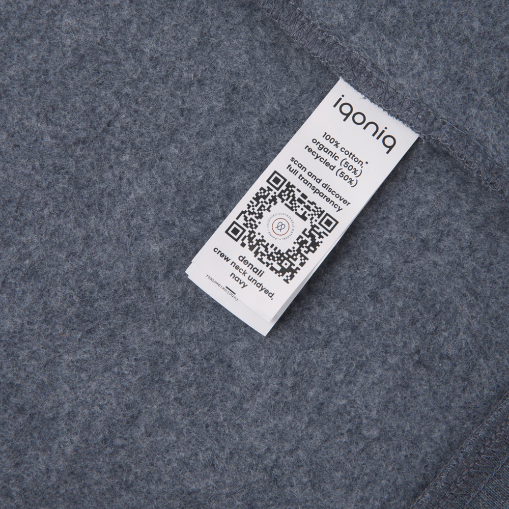 IQONIQ Denali gerecycled katoen sweater ongeverfd