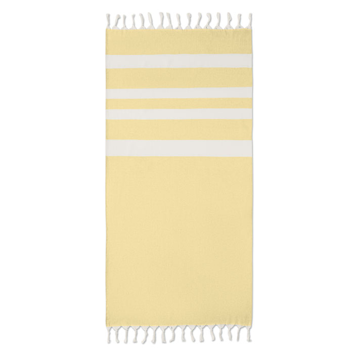 AGOURA - Hammam handdoek 140 gr/m² - met logo of onbedrukt bestellen - geel
