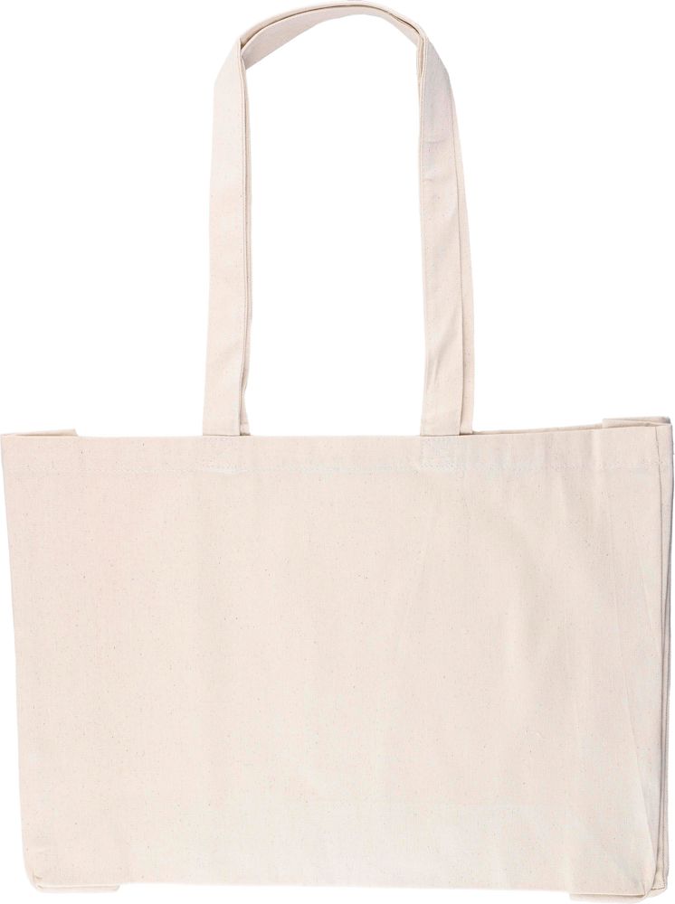 Katoen (220 gsm) boodschappentas Imogen - voor bedrijven en relatiegeschenken - khaki (écru)