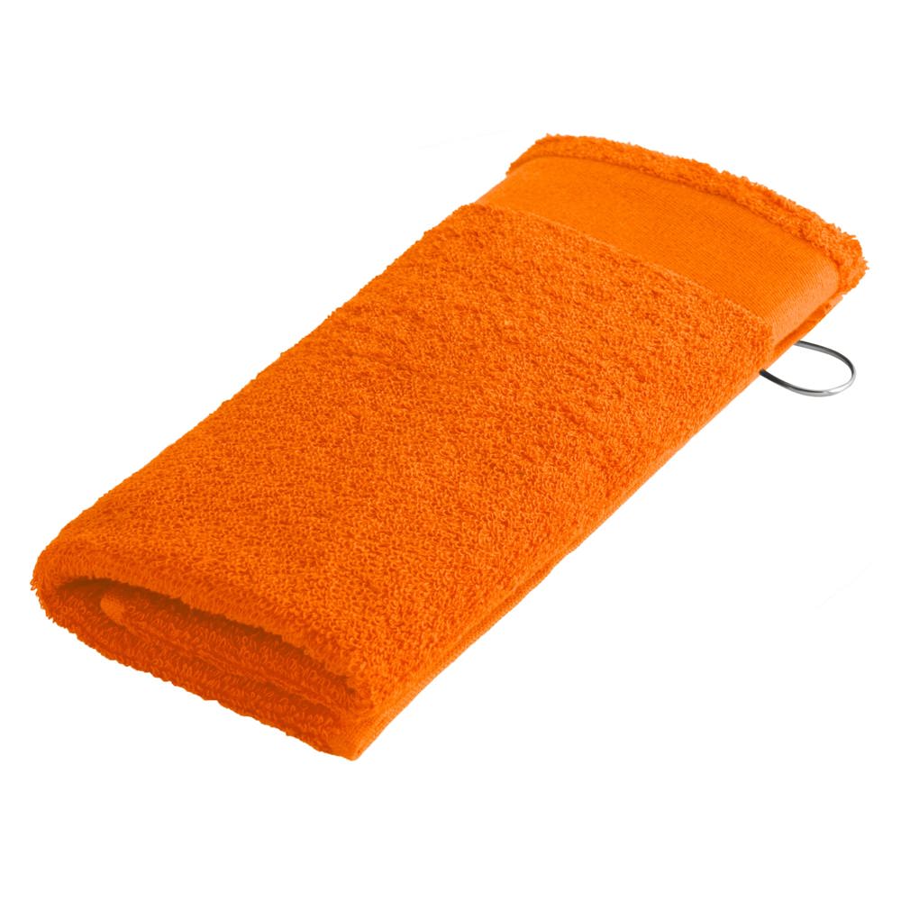 Sophie Muval golfhanddoek 55x30 cm, 450 gr/m² - bedrukt of onbedrukt verkrijgbaar - Oranje (PMS 165c) / Oranje