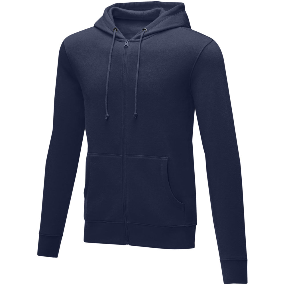 Theron heren hoodie met ritssluiting - met logo of onbedrukt bestellen - Marineblauw