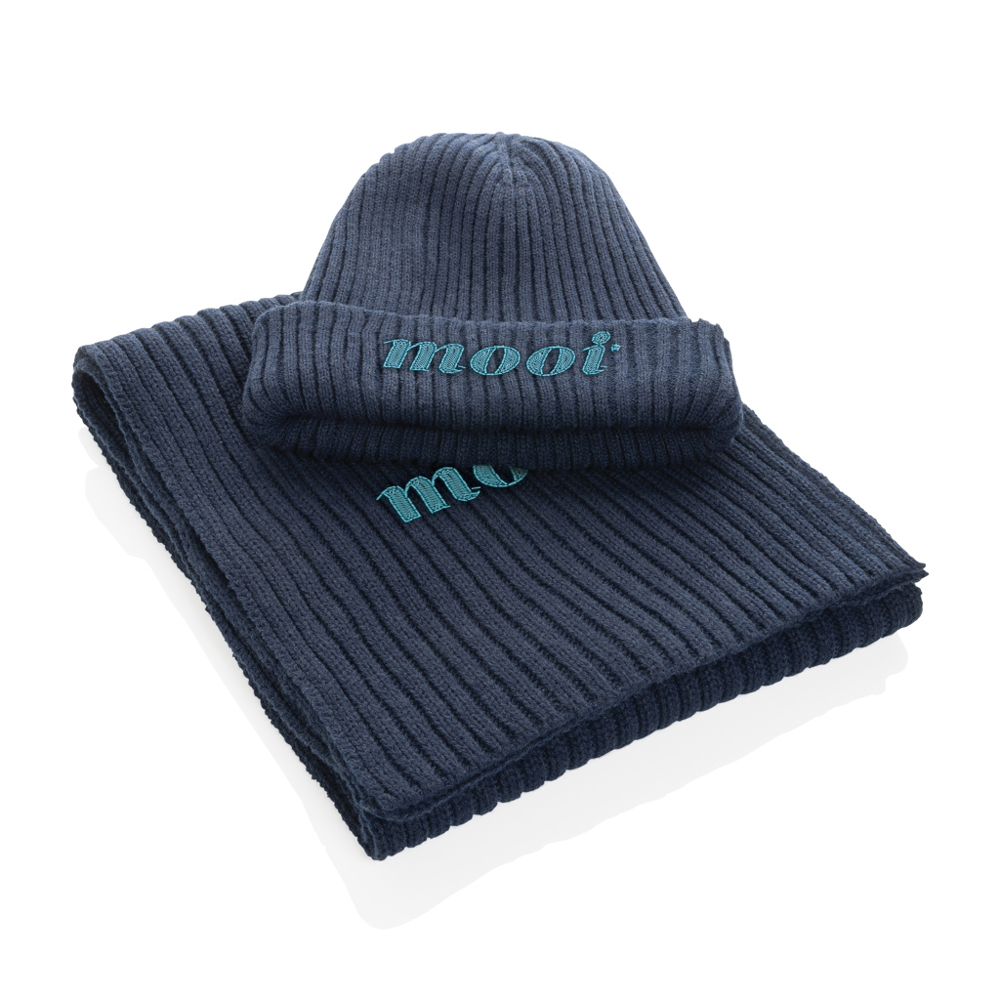 Impact AWARE™ Polylana® dubbel gebreide sjaal 180x25cm - met logo of onbedrukt bestellen