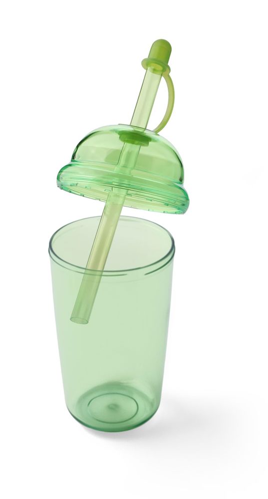 rPet Drinkbeker met rietje Glow 500 ml