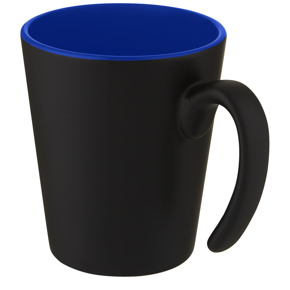 Oli 360 ml keramische mok met handvat - kopen of bedrukken - Blauw, Zwart