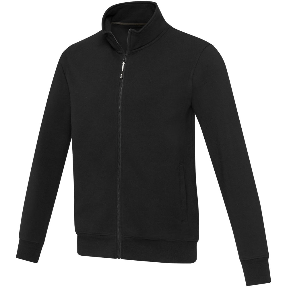 Galena unisex Aware™ gerecyclede trui met volledige rits - voor bedrijven en relatiegeschenken - zwart