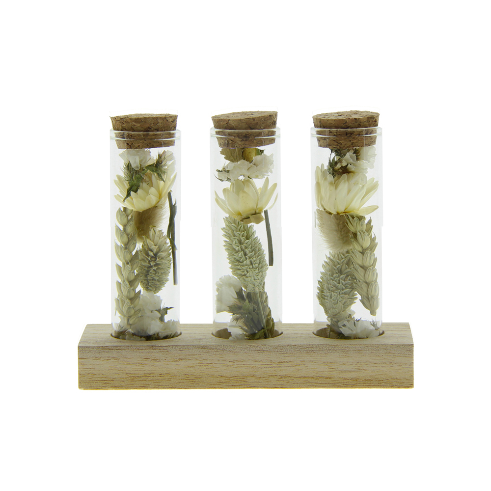 Dried Flowers - Trio tube & wood - kopen of bedrukken