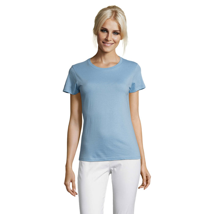 REGENT WOMEN - REGENT dames t-shirt 150g - bedrukt of onbedrukt verkrijgbaar - Hemels Blauw