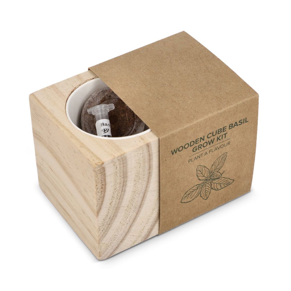 FSC Houten Plantenbak Set – Basilicum