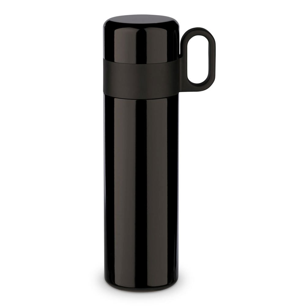 Thermofles Flow met handvat 500ml - voor bedrijven en relatiegeschenken - Zwart