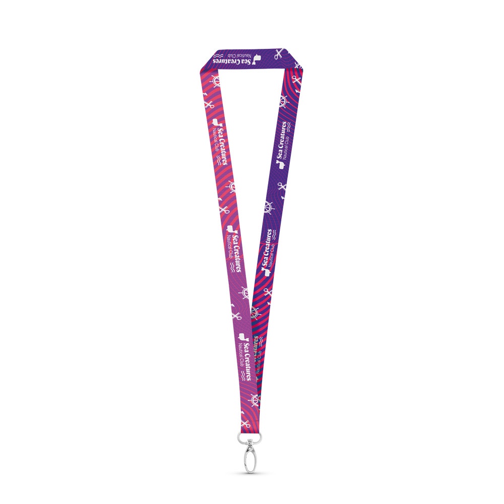 MANILA. SET Lanyard SUBLIMATION Lang II (20 mm) met ovale karabijnhaak van 20 mm