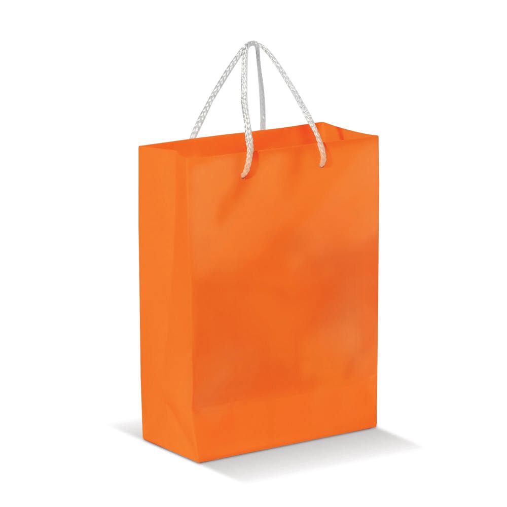 Draagtas papier groot 200g/m2 - voor bedrijven en relatiegeschenken - oranje