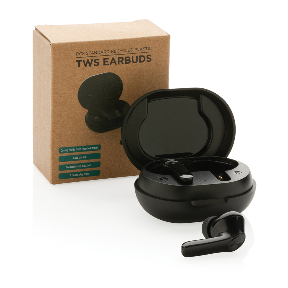RCS standaard recycled plastic TWS oordoppen