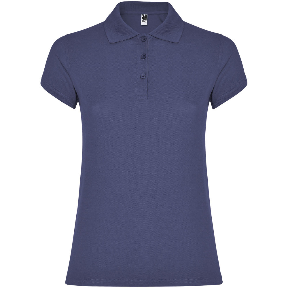 Star damespolo met korte mouwen - kopen of bedrukken - denim blauw