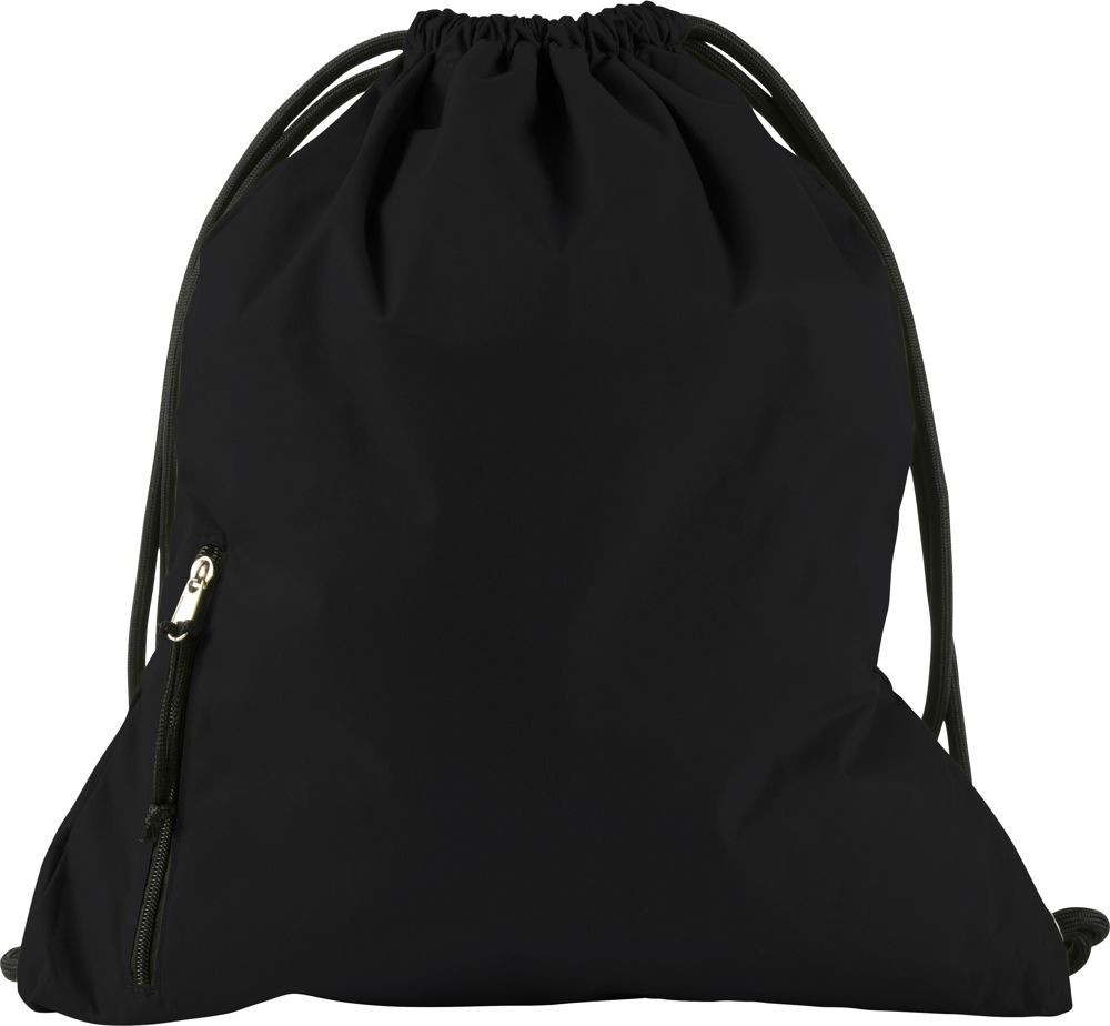 Pongee (190T) trekkoord rugzak Elise - voor bedrijven en relatiegeschenken - zwart