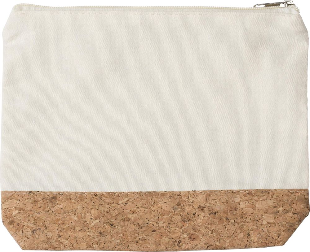 Katoenen (220 gr/m2) make-uptasje Teagan - kopen of bedrukken - khaki (écru)