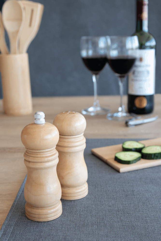 DUO SPICE - Zoutstrooier & pepermolen als set - voor bedrijven en relatiegeschenken