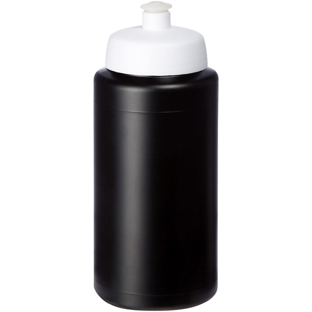 Baseline® Plus grip 500 ml sportfles met sportdeksel - kopen of bedrukken - Zwart, Wit