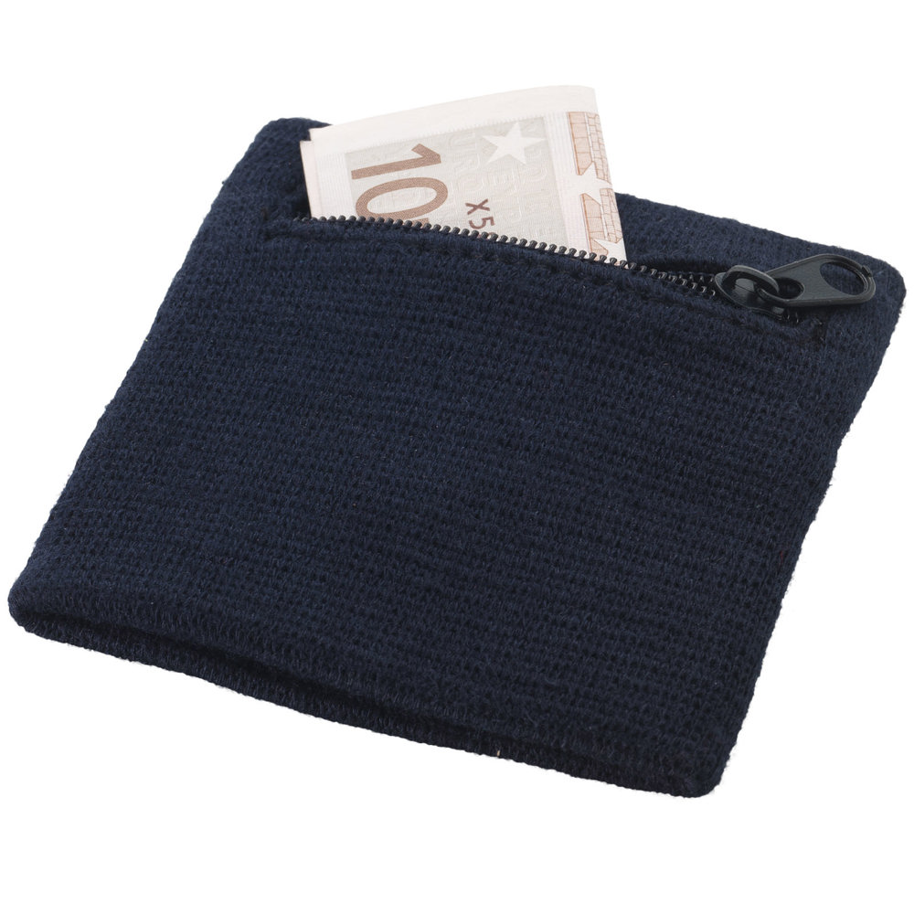 Brisky zweetbandje met rits - voor bedrijven en relatiegeschenken - Marineblauw