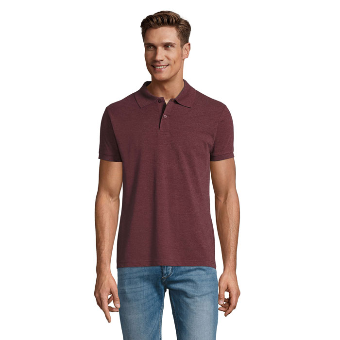 PERFECT MEN - PERFECT HEREN Polo 180g - voor bedrijven en relatiegeschenken - Heather Oxblood