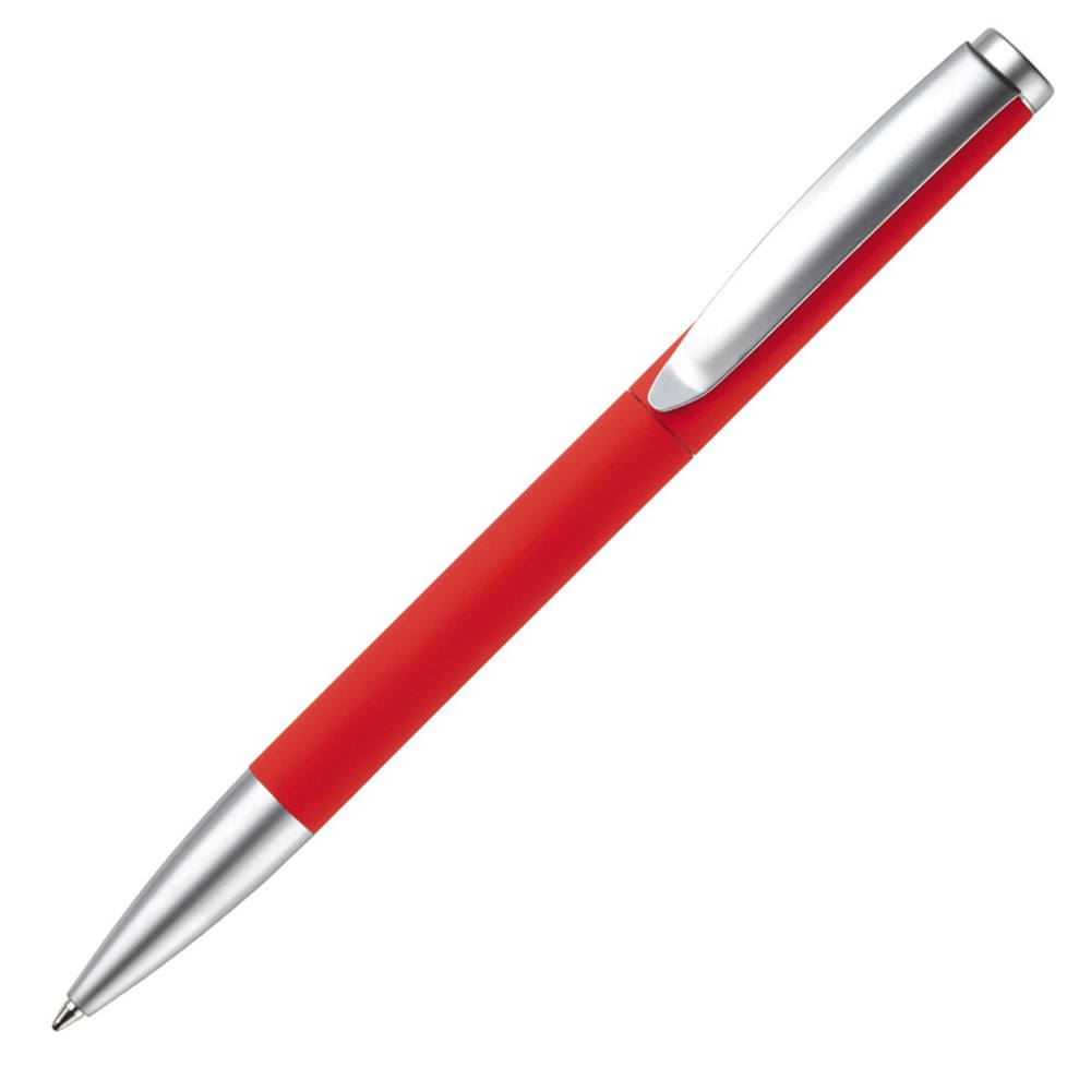 Balpen metaal Modena soft touch - bedrukt of onbedrukt verkrijgbaar - rood