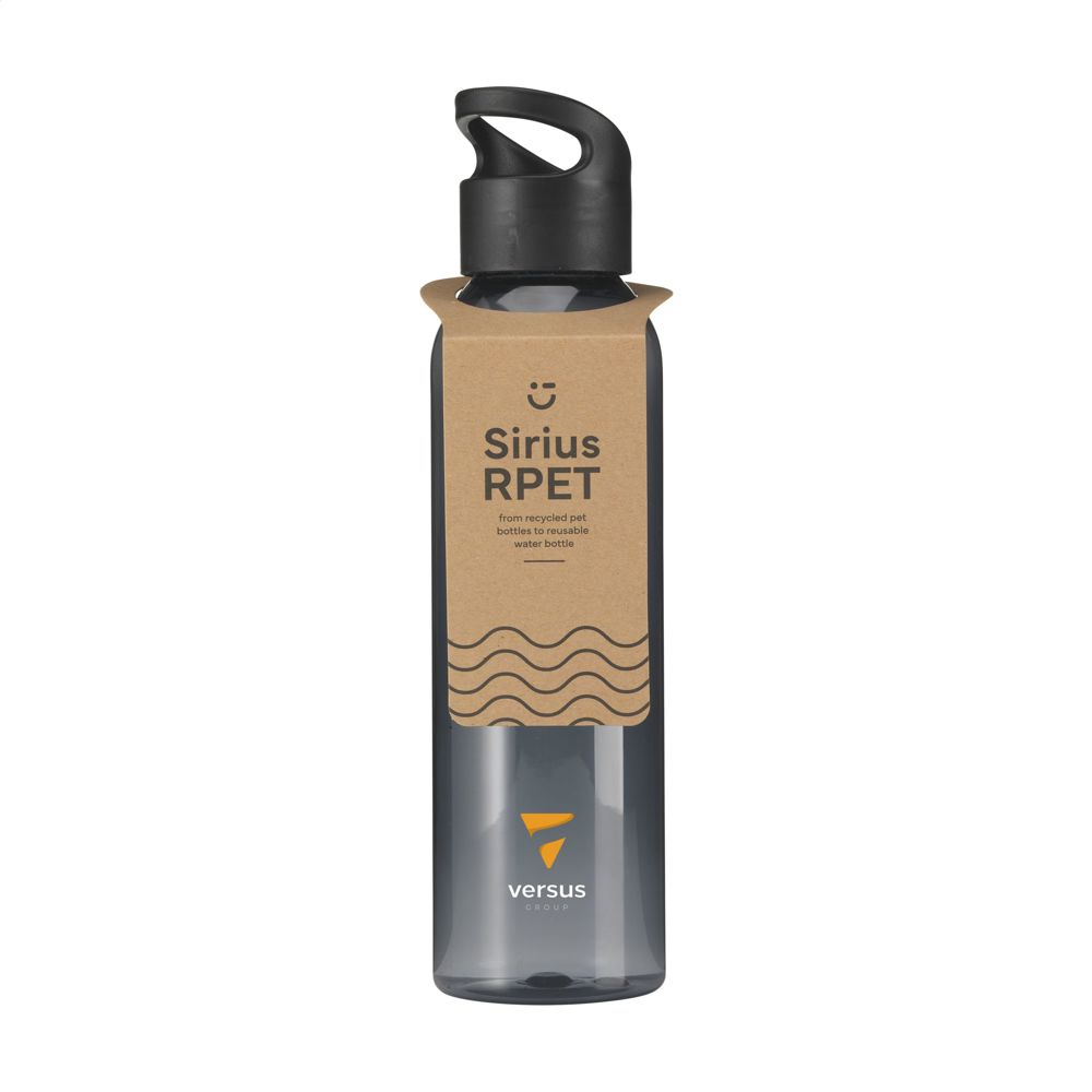 Sirius GRS RPET 650 ml - voor bedrijven en relatiegeschenken - zwart/zwart
