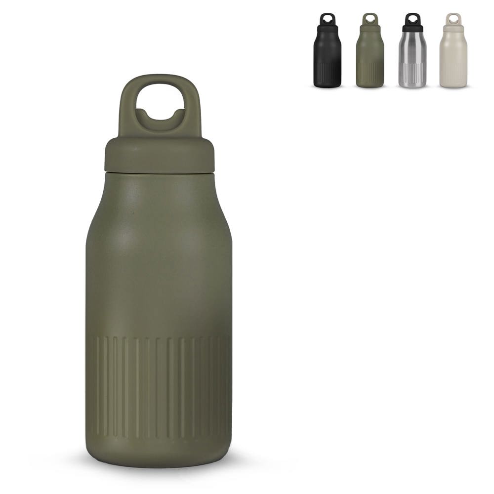 Sagaform Truls stalen fles met handige openklik dop (gerecycled) 500 ml - bedrukt of onbedrukt verkrijgbaar