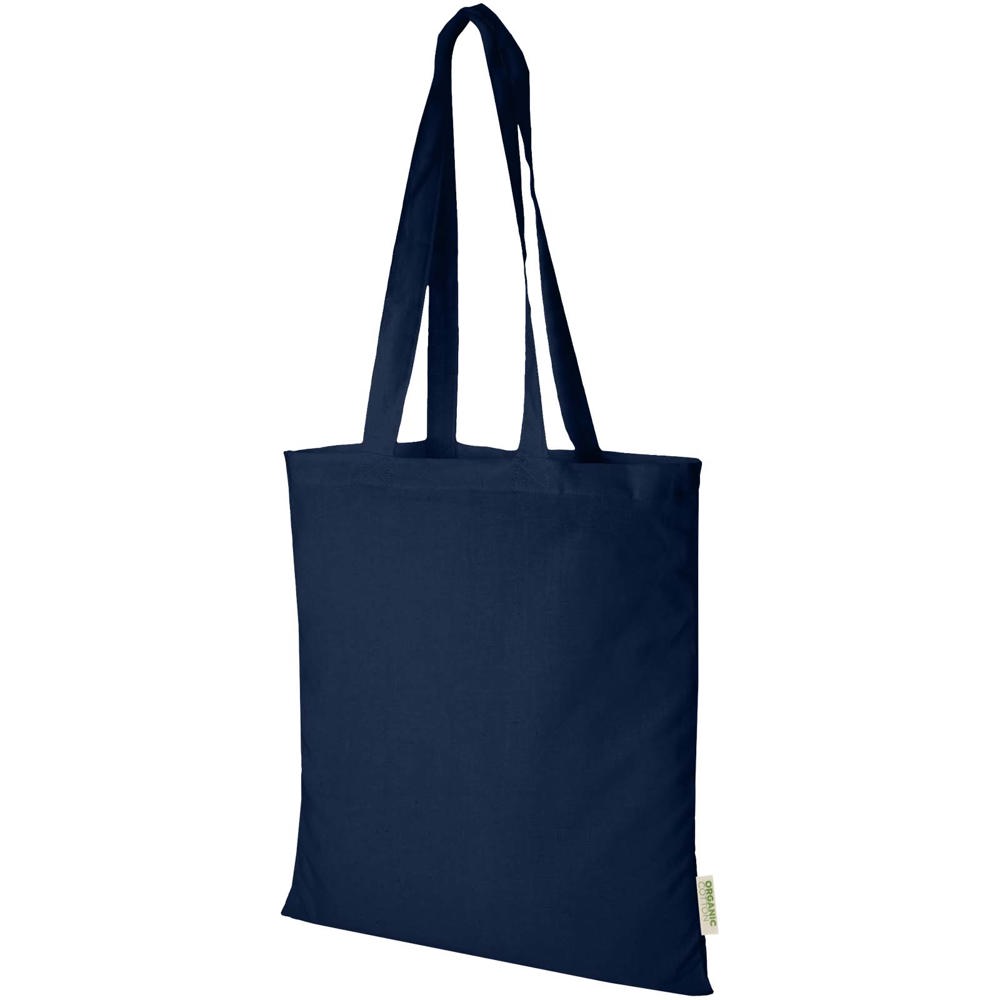 Odisha 140 g/m² OCS biologisch katoenen draagtas 7L - voor bedrijven en relatiegeschenken - Marineblauw
