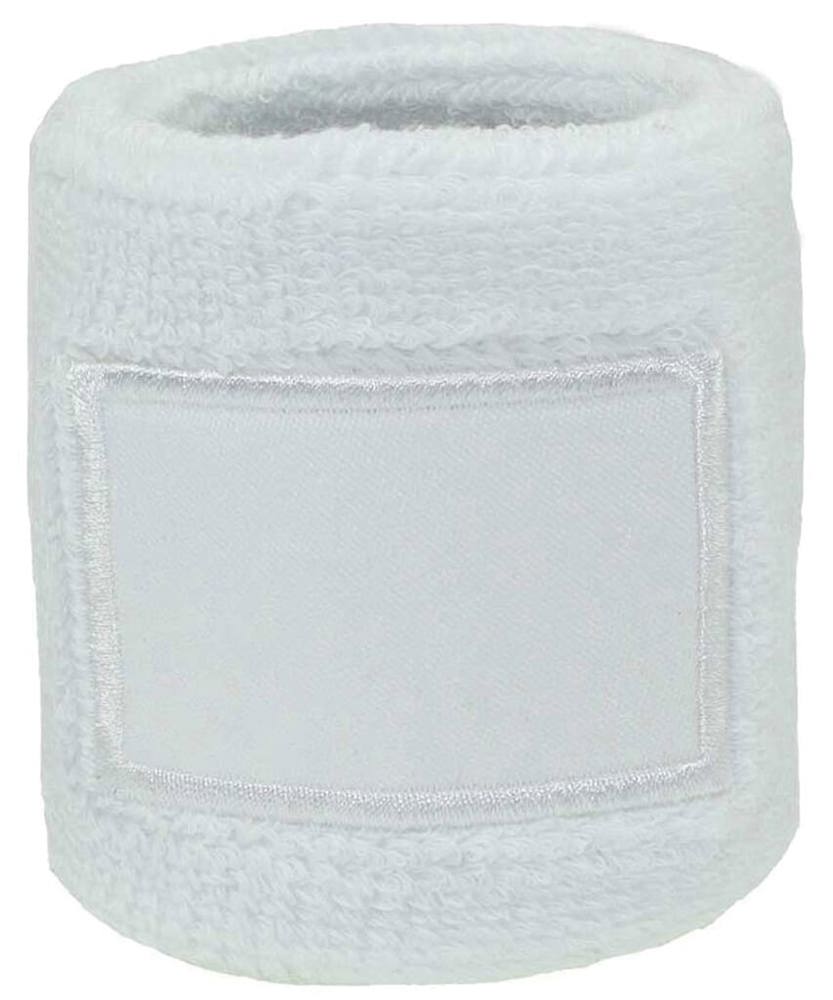 Polsband met label - met logo of onbedrukt bestellen - Wit (White) / Wit