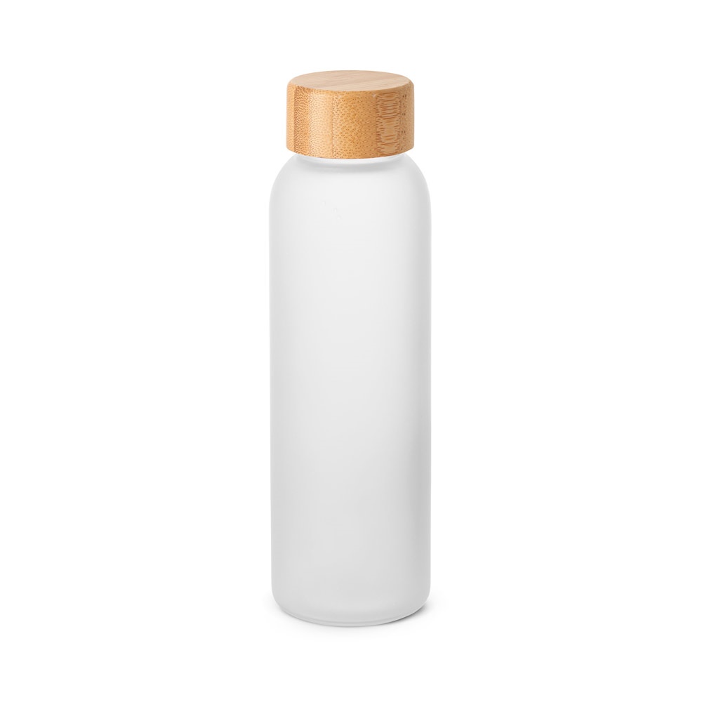 LILLARD GLASS. 520 ml gematteerde glazen fles - voor bedrijven en relatiegeschenken - Wit