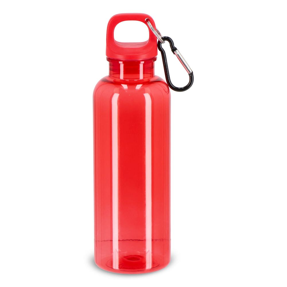 Noa waterfles R-PET 500 ml Transparant - kopen of bedrukken - Transparant / Rood