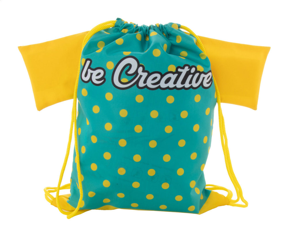 CreaDraw T Kids - custom made trekkoord tas voor kinderen - kopen of bedrukken - geel