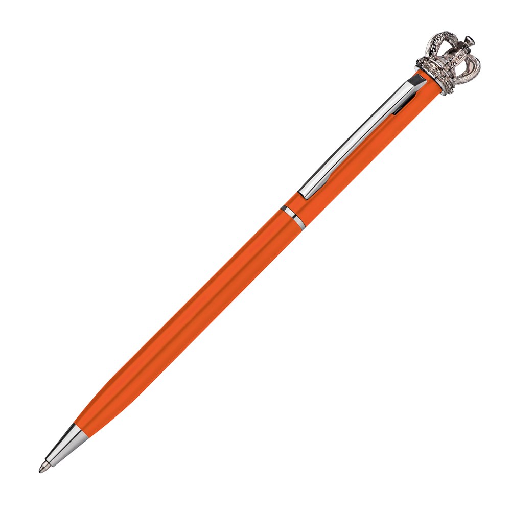 Metalen balpen met koninklijke allure - bedrukt of onbedrukt verkrijgbaar - oranje