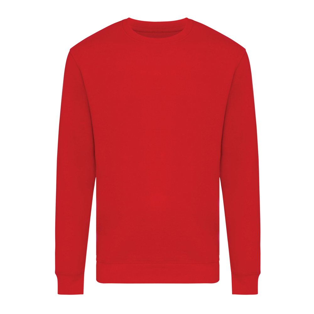 IQONIQ Zion gerecycled katoen sweater - voor bedrijven en relatiegeschenken - rood (± PMS 19-1757 TCX)