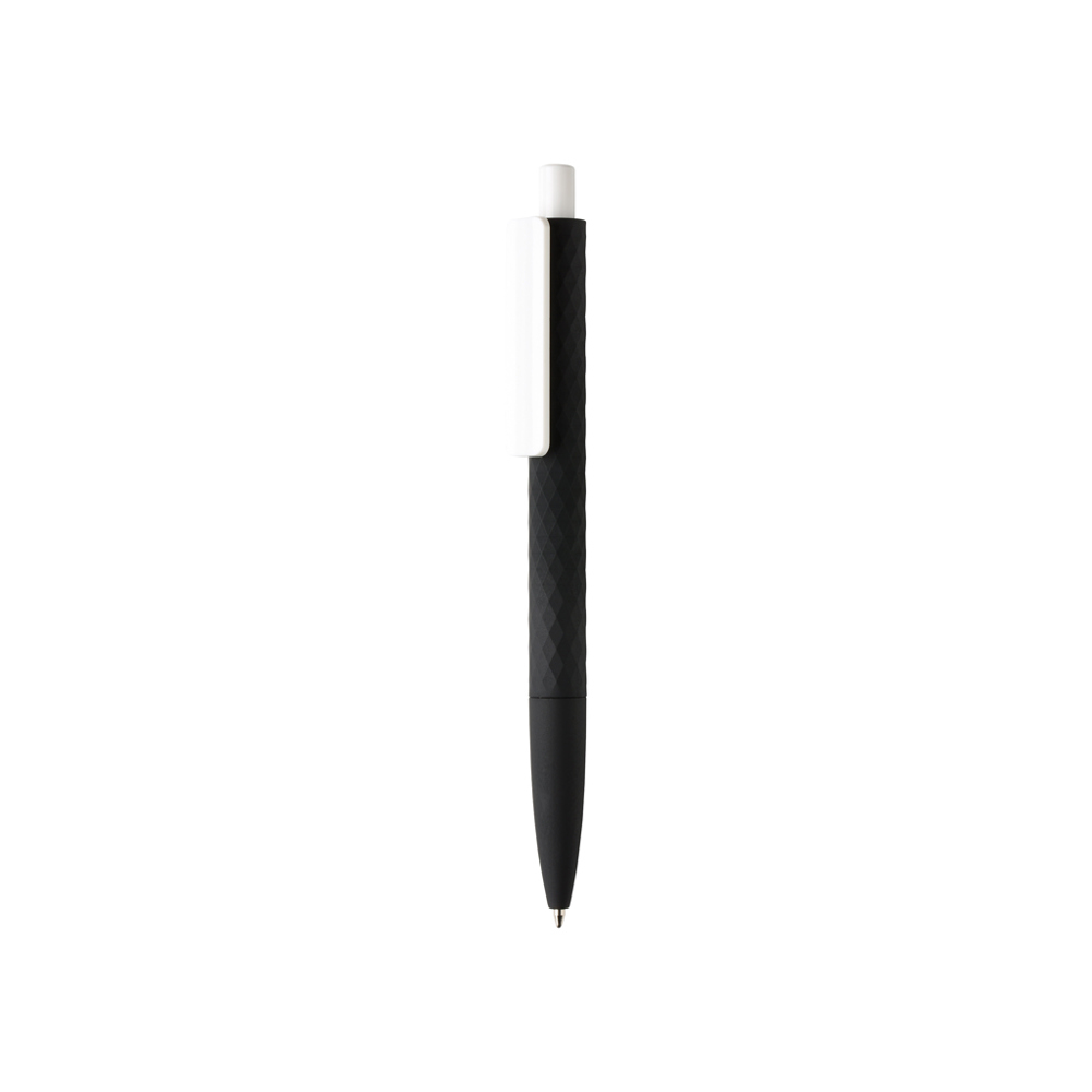 X3 RCS R-ABS pen met smooth touch - met logo of onbedrukt bestellen - zwart, wit (± PMS Black/ ± PMS White)