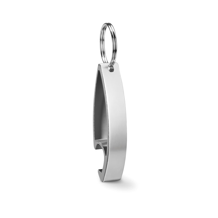 COLOUR TWICES - Aluminium sleutelhanger - met logo of onbedrukt bestellen - zilver