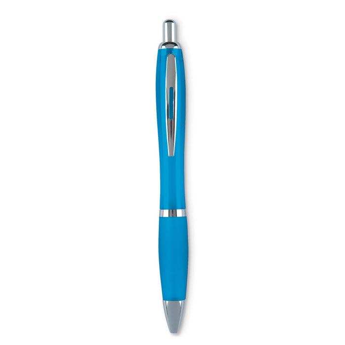 RIOCOLOUR - Balpen met drukmechanisme - bedrukt of onbedrukt verkrijgbaar - turquoise