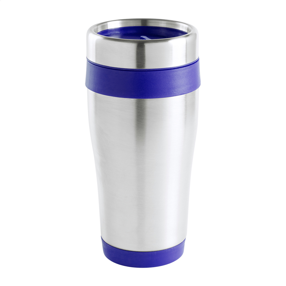 Caprol - thermo beker - kopen of bedrukken - blauw/zilver