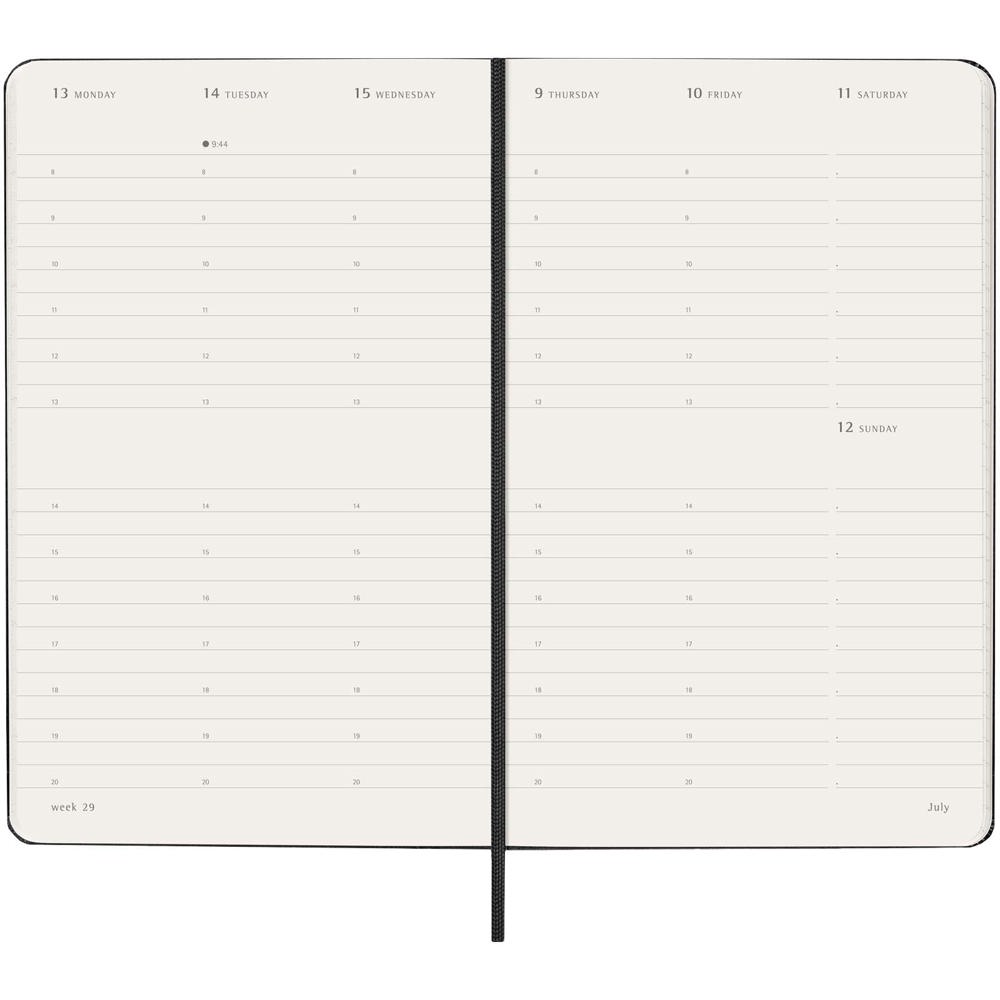 Moleskine verticale agenda voor 12 maanden met zachte kaft L