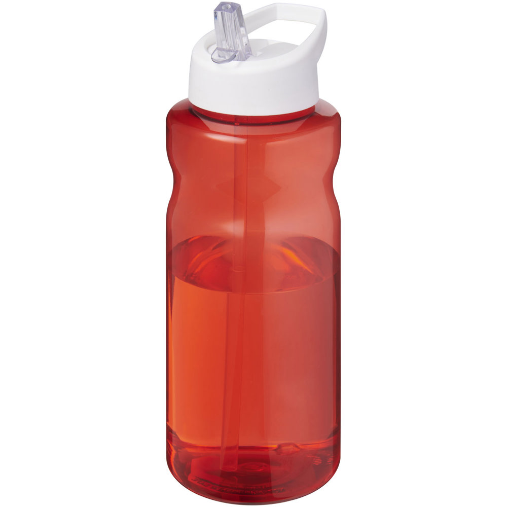 H2O Active® Eco Big Base 1 l drinkfles met tuitdeksel - bedrukt of onbedrukt verkrijgbaar - Rood, Wit