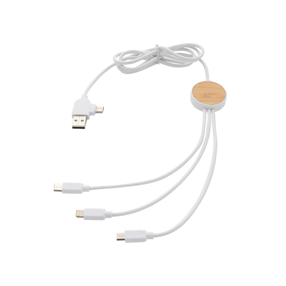 RCS gerecycled plastic Ontario 6-in-1 kabel - bedrukt of onbedrukt verkrijgbaar