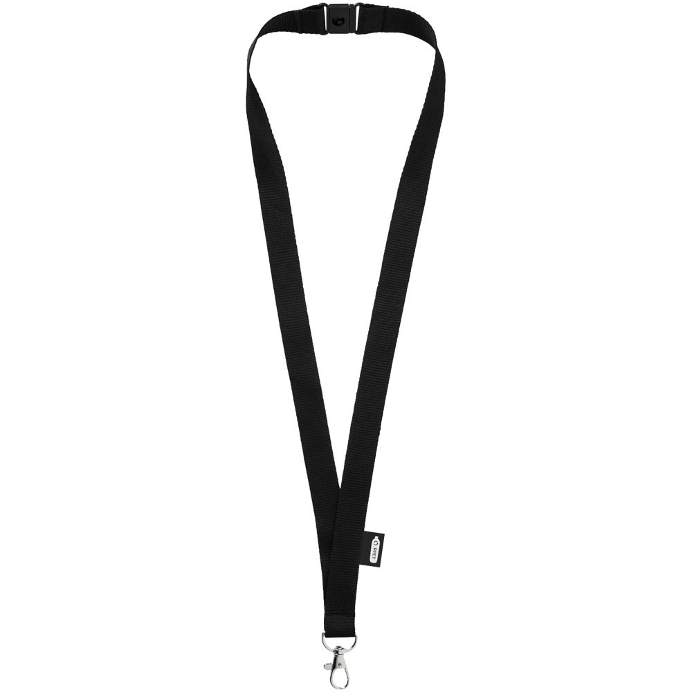Tom gerecyclede PET lanyard met veiligheidssluiting - bedrukt of onbedrukt verkrijgbaar