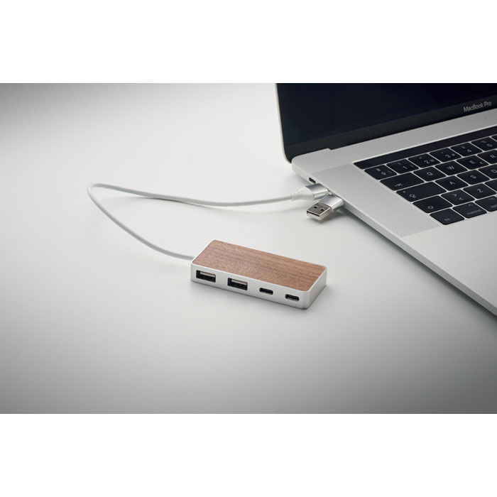 UBAH - USB-hub 4 poorten 27,5 cm