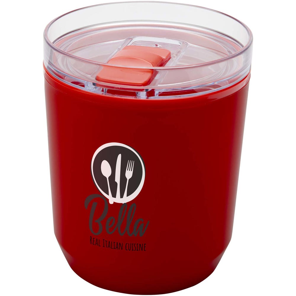Hudson 180 ml dubbelwandige beker van gerecycled plastic