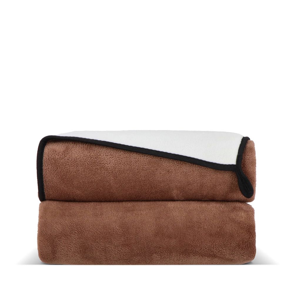 Gecombineerde coral fleece deken 120x150cm (500g/m²) sublimatie - Taupe