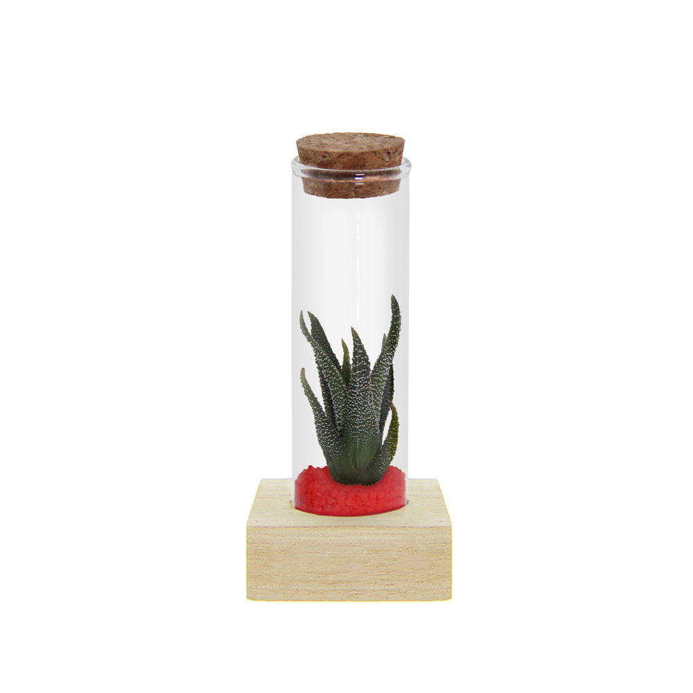 Tiny Treasurez® - Single tube & wood - met logo of onbedrukt bestellen - rood