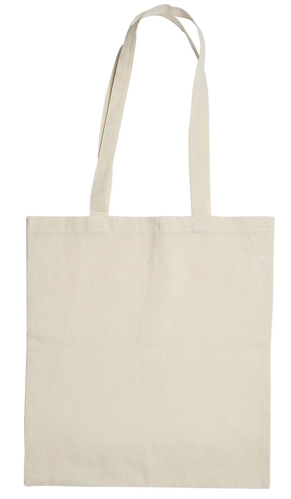 Katoenen tas met lange hengsels, 140 gr/m²