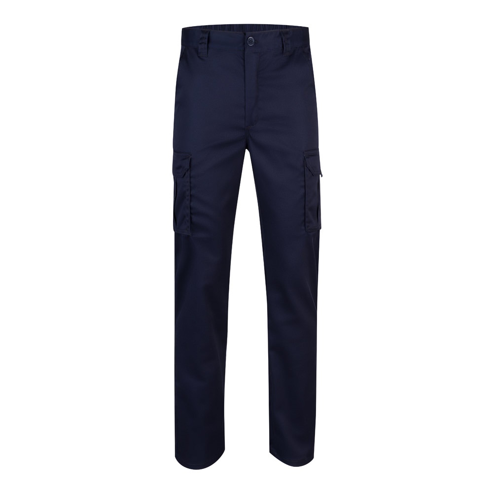 VL LUGH. Stretch broek met meerdere zakken (240 g/m²) van katoen (46%), EME (38%) en polyester (16%) - kopen - Marineblauw